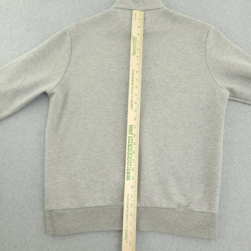 Polo Ralph Lauren Sweatshirt Mens L Gray Fleece 1/4 Zip Mock Neck Pullover